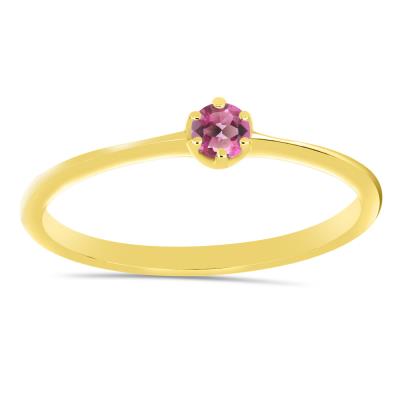 BUY 14K GOLD WITH PINK TOPAZ GEMSTONE RING